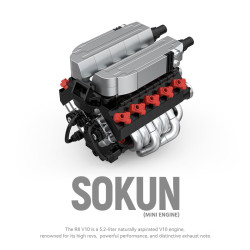 Pibo PB8869D Sokun Mini Engine Xếp hình lắp ráp ghép mô hình Động cơ nhỏ R8V10