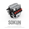 Pibo PB8869D Sokun Mini Engine Xếp hình lắp ráp ghép mô hình Động cơ nhỏ R8V10
