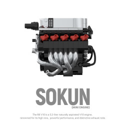 Pibo PB8869D Sokun Mini Engine Xếp hình lắp ráp ghép mô hình Động cơ nhỏ R8V10
