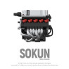 Pibo PB8869D Sokun Mini Engine Xếp hình lắp ráp ghép mô hình Động cơ nhỏ R8V10