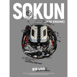 Pibo PB8869D Sokun Mini Engine Xếp hình lắp ráp ghép mô hình Động cơ nhỏ R8V10