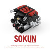 Pibo PB8869E Sokun Mini Engine Xếp hình lắp ráp ghép mô hình Động cơ nhỏ R35VR38