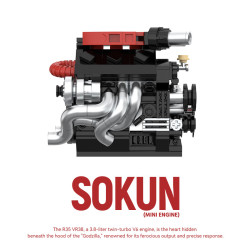 Pibo PB8869E Sokun Mini Engine Xếp hình lắp ráp ghép mô hình Động cơ nhỏ R35VR38