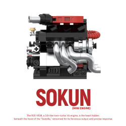 Pibo PB8869E Sokun Mini Engine Xếp hình lắp ráp ghép mô hình Động cơ nhỏ R35VR38