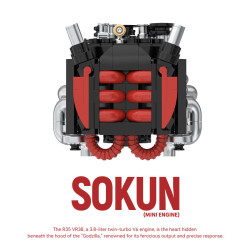 Pibo PB8869E Sokun Mini Engine Xếp hình lắp ráp ghép mô hình Động cơ nhỏ R35VR38