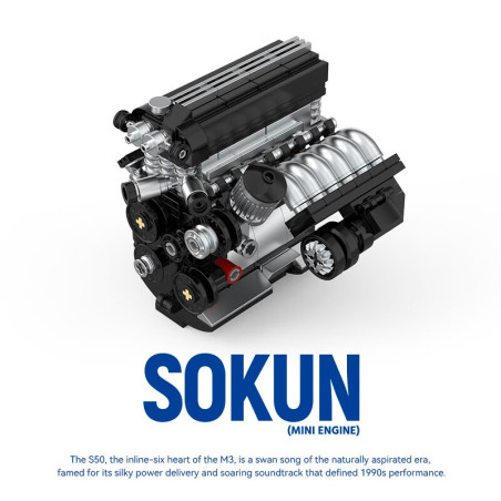 Pibo PB8869F Sokun Mini Engine Xếp hình lắp ráp ghép mô hình Động cơ nhỏ M3 S50