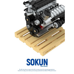 Pibo PB8869F Sokun Mini Engine Xếp hình lắp ráp ghép mô hình Động cơ nhỏ M3 S50