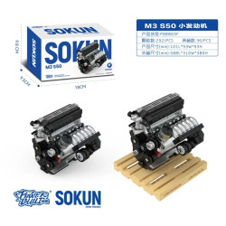 Pibo PB8869F Sokun Mini Engine Xếp hình lắp ráp ghép mô hình Động cơ nhỏ M3 S50