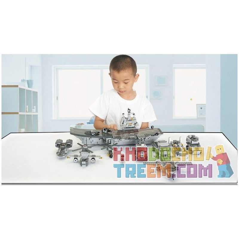 SLUBAN M38 non  TÀU SÂN BAY 9 TRONG 1 bộ đồ chơi xếp lắp ráp ghép mô hình Military Army Quân Sự Bộ Đội 1004 khối