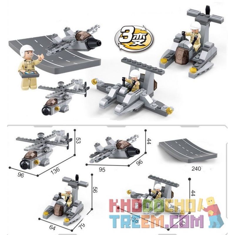 SLUBAN M38 non  TÀU SÂN BAY 9 TRONG 1 bộ đồ chơi xếp lắp ráp ghép mô hình Military Army Quân Sự Bộ Đội 1004 khối