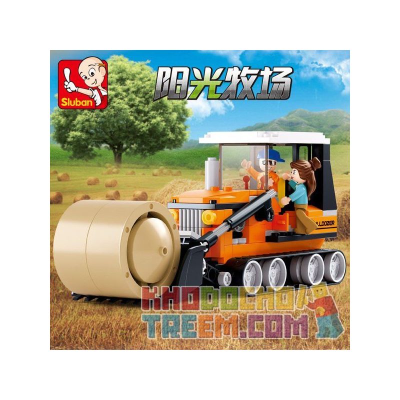 SLUBAN M38-B0558 B0558 0558 M38B0558 38-B0558 Xếp hình kiểu  CITY Harvester Máy Cuốn Cỏ 165 khối