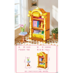 GUDI 40805 Xếp hình lắp ráp ghép mô hình Nội thất mini 9 mẫu Tủ tivi, bàn ăn, tủ quần áo, kệ sách, tủ lạnh, giường, tủ, sofa, bàn trang điểm