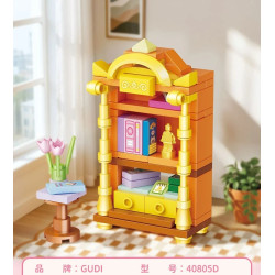 GUDI 40805 Xếp hình lắp ráp ghép mô hình Nội thất mini 9 mẫu Tủ tivi, bàn ăn, tủ quần áo, kệ sách, tủ lạnh, giường, tủ, sofa, bàn trang điểm