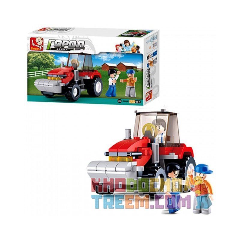 SLUBAN M38-B0556 B0556 0556 M38B0556 38-B0556 Xếp hình kiểu  CITY Tractor Máy Cày 102 khối