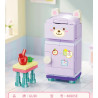 GUDI 40805 Xếp hình lắp ráp ghép mô hình Nội thất mini 9 mẫu Tủ tivi, bàn ăn, tủ quần áo, kệ sách, tủ lạnh, giường, tủ, sofa, bàn trang điểm