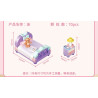 GUDI 40805 Xếp hình lắp ráp ghép mô hình Nội thất mini 9 mẫu Tủ tivi, bàn ăn, tủ quần áo, kệ sách, tủ lạnh, giường, tủ, sofa, bàn trang điểm