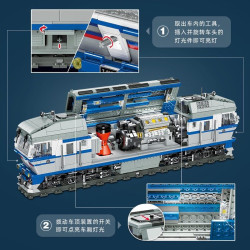 JIESTAR JJ9259 Xếp hình lắp ráp ghép mô hình Đầu máy diesel TEP70