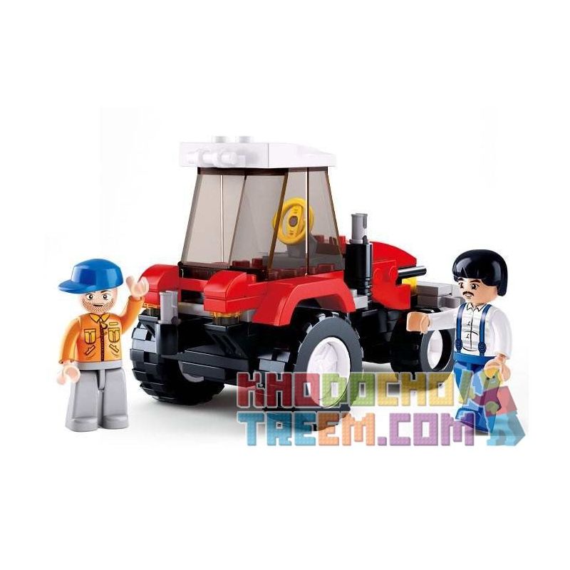 SLUBAN M38-B0556 B0556 0556 M38B0556 38-B0556 Xếp hình kiểu  CITY Tractor Máy Cày 102 khối