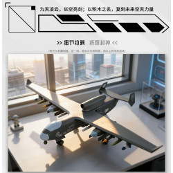 TOP TOY TC1231 SS-UAV Xếp hình lắp ráp ghép mô hình Vũ khí quan trọng nhất của cường quốc: Jiutian UAV