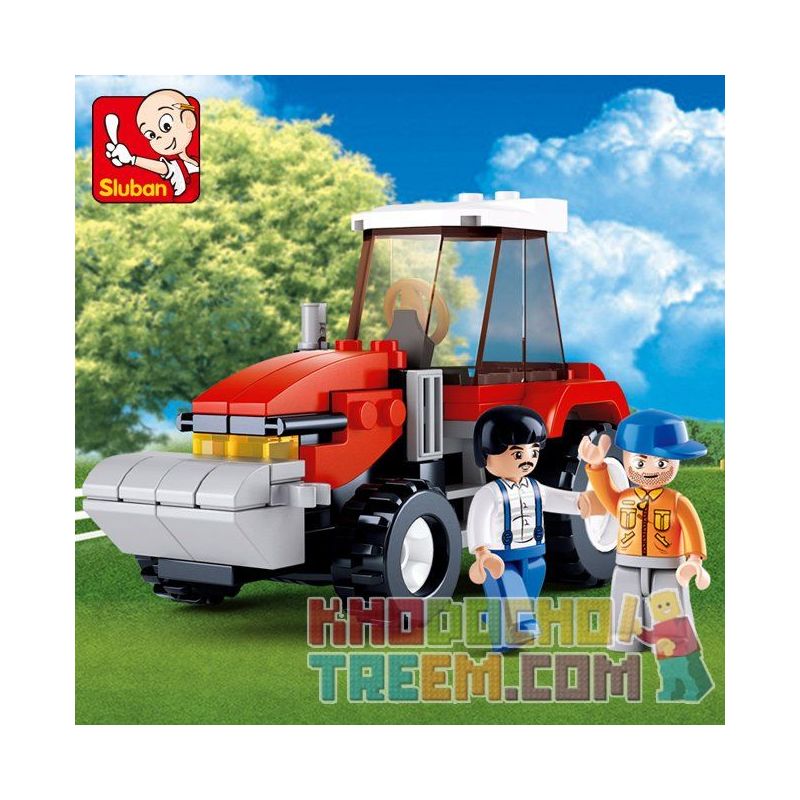 SLUBAN M38-B0556 B0556 0556 M38B0556 38-B0556 Xếp hình kiểu  CITY Tractor Máy Cày 102 khối