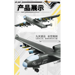 TOP TOY TC1231 SS-UAV Xếp hình lắp ráp ghép mô hình Vũ khí quan trọng nhất của cường quốc: Jiutian UAV