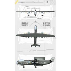 TOP TOY TC1231 SS-UAV Xếp hình lắp ráp ghép mô hình Vũ khí quan trọng nhất của cường quốc: Jiutian UAV