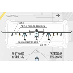 TOP TOY TC1231 SS-UAV Xếp hình lắp ráp ghép mô hình Vũ khí quan trọng nhất của cường quốc: Jiutian UAV
