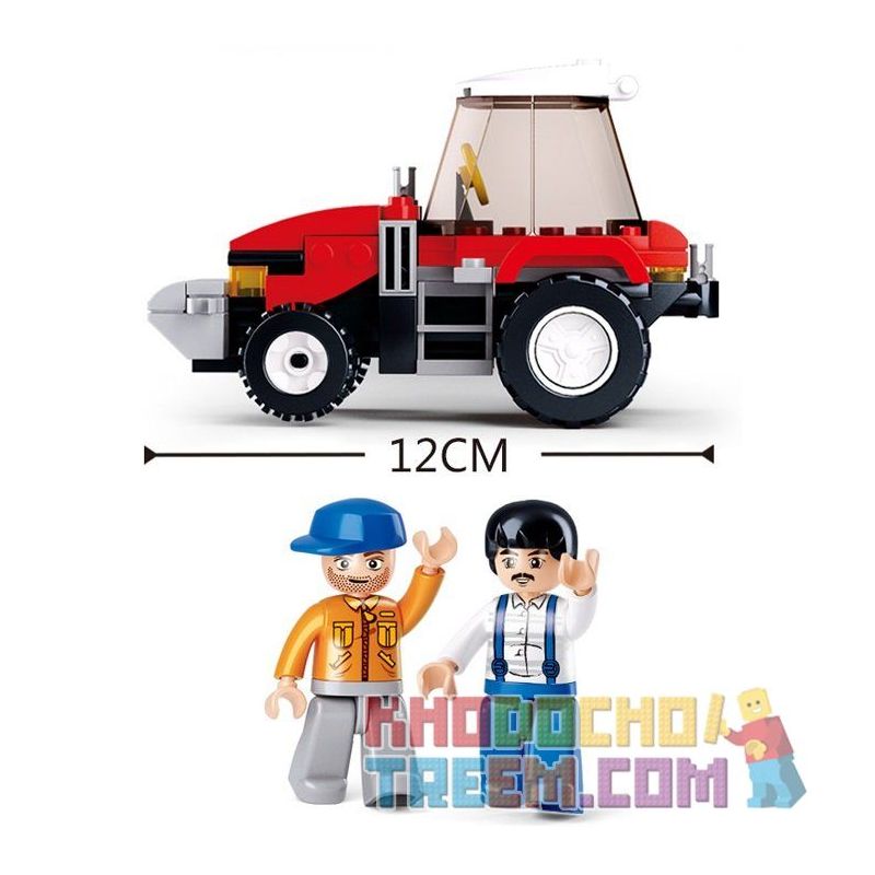 SLUBAN M38-B0556 B0556 0556 M38B0556 38-B0556 Xếp hình kiểu  CITY Tractor Máy Cày 102 khối