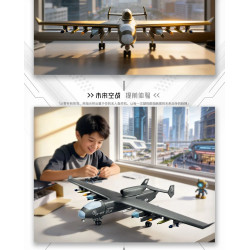 TOP TOY TC1231 SS-UAV Xếp hình lắp ráp ghép mô hình Vũ khí quan trọng nhất của cường quốc: Jiutian UAV