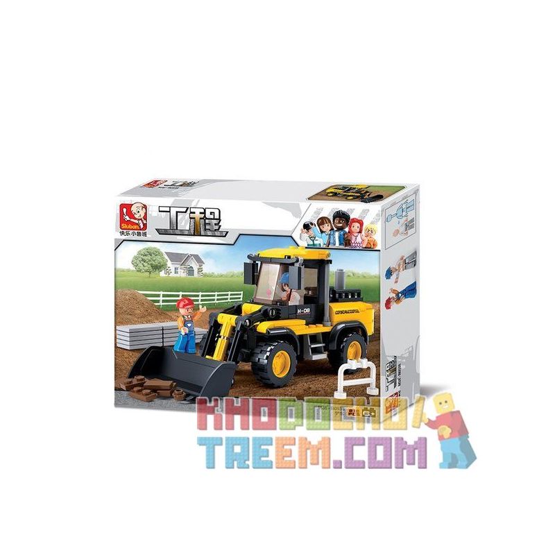 SLUBAN M38-B0538 B0538 0538 M38B0538 38-B0538 non  MÁY XÚC LẬT BÁNH HƠI bộ đồ chơi xếp lắp ráp ghép mô hình City Thành Phố 212 khối