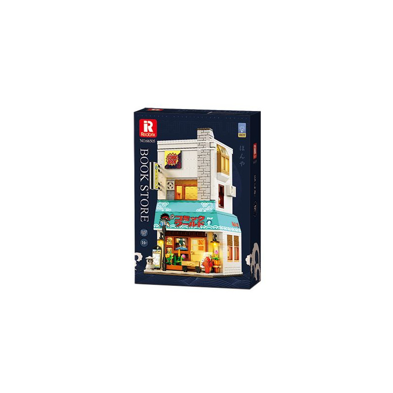 Reobrix 66505 Book Store Xếp hình lắp ráp ghép mô hình Khung cảnh đường phố Nhật Bản: hiệu sách