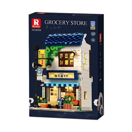 Reobrix 66504 Grocery Store Xếp hình lắp ráp ghép mô hình Cảnh đường phố Nhật Bản: cửa hàng tạp hóa