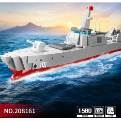 SEMBO 208161 Xếp hình lắp ráp ghép mô hình Một đất nước hùng mạnh: Khu trục hạm Type 055 1:580