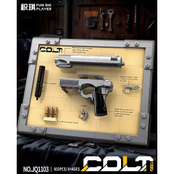 Jiqi JQ1103 Xếp hình lắp ráp ghép mô hình súng lục Colt