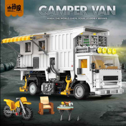 small angle JD133 Camper Van Xếp hình lắp ráp ghép mô hình RV ngày tận thế