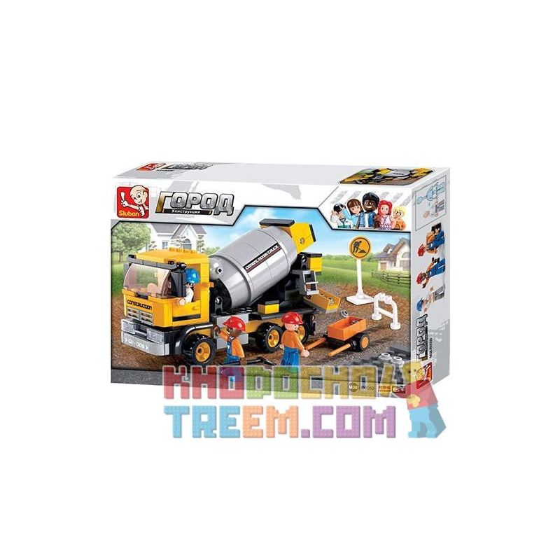 SLUBAN M38-B0550 B0550 0550 M38B0550 38-B0550 non  XE TRỘN BÊ TÔNG bộ đồ chơi xếp lắp ráp ghép mô hình City Thành Phố 296 khối