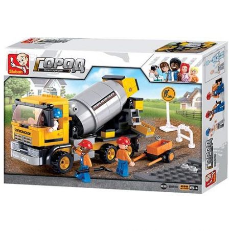 SLUBAN M38-B0550 B0550 0550 M38B0550 38-B0550 non  XE TRỘN BÊ TÔNG bộ đồ chơi xếp lắp ráp ghép mô hình City Thành Phố 296 khối