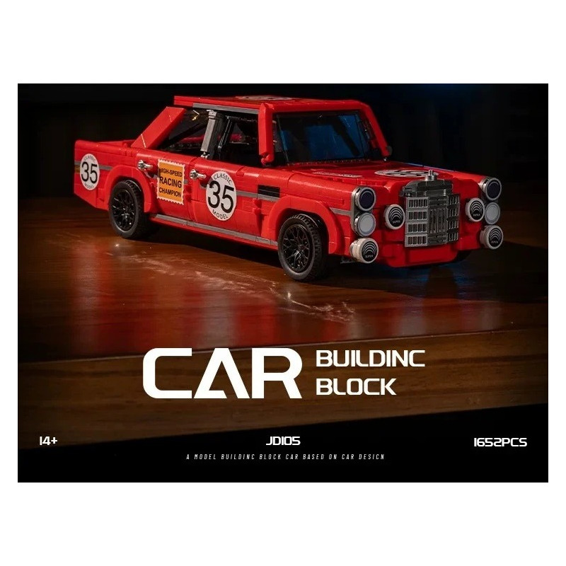 small angle JD105 Xếp hình lắp ráp ghép mô hình Mercedes AMG Heo Đỏ