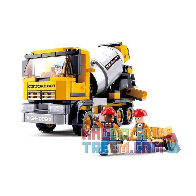 SLUBAN M38-B0550 B0550 0550 M38B0550 38-B0550 non  XE TRỘN BÊ TÔNG bộ đồ chơi xếp lắp ráp ghép mô hình City Thành Phố 296 khối