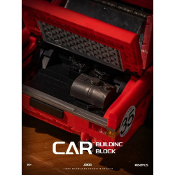 small angle JD105 Xếp hình lắp ráp ghép mô hình Mercedes AMG Heo Đỏ