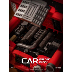 small angle JD105 Xếp hình lắp ráp ghép mô hình Mercedes AMG Heo Đỏ