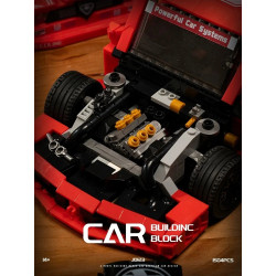 small angle JD123 Xếp hình lắp ráp ghép mô hình xe thể thao alfa romeo