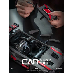 small angle JD106 Xếp hình lắp ráp ghép mô hình Audi RS
