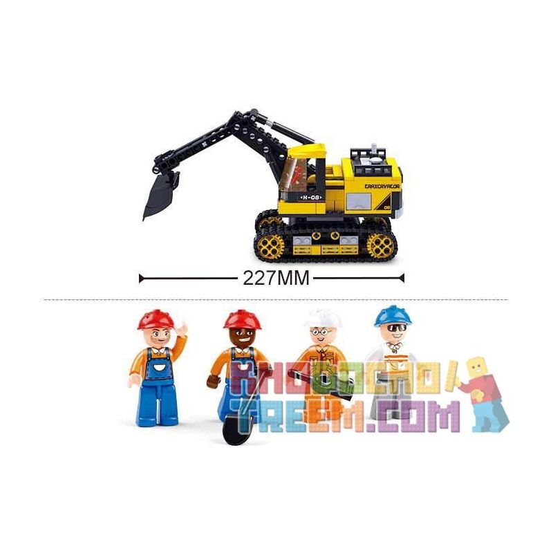 SLUBAN M38-B0551 B0551 0551 M38B0551 38-B0551 non  MÁY ĐÀO ĐẤT bộ đồ chơi xếp lắp ráp ghép mô hình City Thành Phố 614 khối