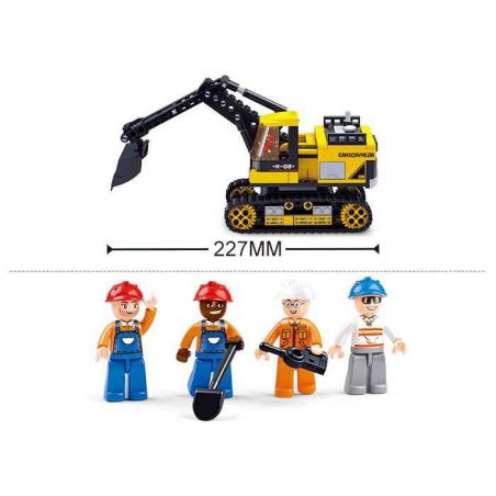 SLUBAN M38-B0551 B0551 0551 M38B0551 38-B0551 non  MÁY ĐÀO ĐẤT bộ đồ chơi xếp lắp ráp ghép mô hình City Thành Phố 614 khối
