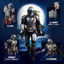 BLOKEES 75805 Xếp hình lắp ráp ghép mô hình The Mandalorian và Gu Gu: Beyond Edition Din Jaren & Gu Gu SWCC05
