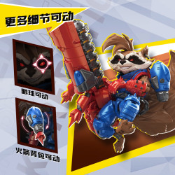 BLOKEES 81120 Xếp hình lắp ráp ghép mô hình Marvel Heroes: Beyond Edition Rocket Raccoon