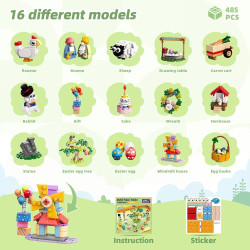 WISE BLOCK AULDEY US390101 Wonder Pop：Easter Farm Xếp hình lắp ráp ghép mô hình Wonder Pop: Trang trại Phục sinh