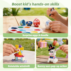 WISE BLOCK AULDEY US390101 Wonder Pop：Easter Farm Xếp hình lắp ráp ghép mô hình Wonder Pop: Trang trại Phục sinh