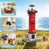WISE BLOCK AULDEY US386003 Funny：Dream Farm Xếp hình lắp ráp ghép mô hình Hài hước: Nông trại cối xay gió, Ngọn hải đăng 2 trong 1